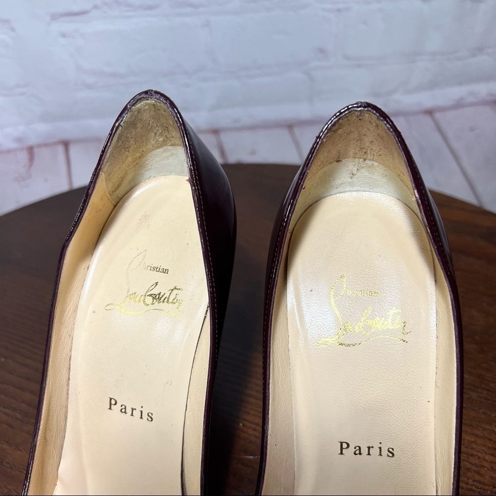 CHRISTIAN LOUBOUTINS Pigalle Deep red wine 36.5 - Picture 6 of 13